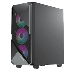 Корпус GameMax Revolt (MFG.3606), Midi Tower, ATX, Black, 2x3.5"/2x2.5", USB2.0, USB3.0