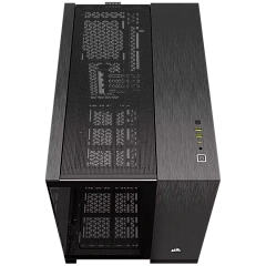 CORSAIR 2500X Micro ATX Dual Chamber PC Case - Black/Obsidian Aluminum