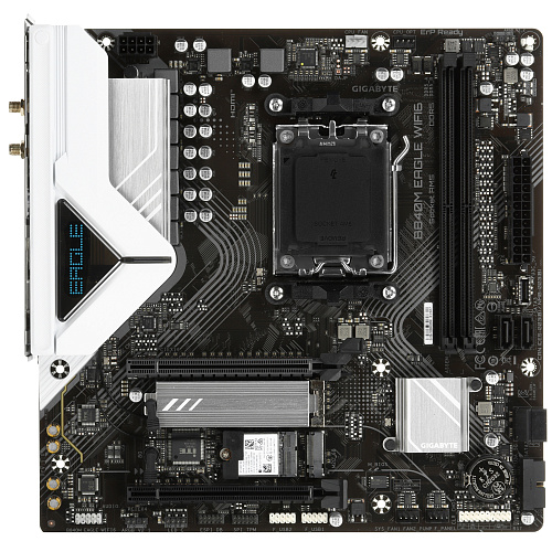 Матплата Gigabyte B840M Eagle WiFi6, AM5, mATX, 2DDR-5, 2xPCI-Ex16, 4SATA, 2xM.2, HDMI, DP, 13USB