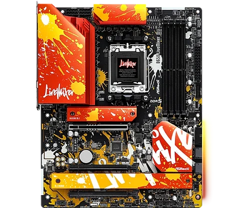 Матплата ASRock B650 LiveMixer, AM5, ATX, 4DDR-5, 3xPCI-Ex16, 2SATA, 3xM.2, HDMI, DP, 23USB