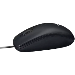 Мышь Logitech B100 Black (черная, оптическая 800dpi, USB, 1.8м) (арт. 910-003357, M/N: M-U0026)