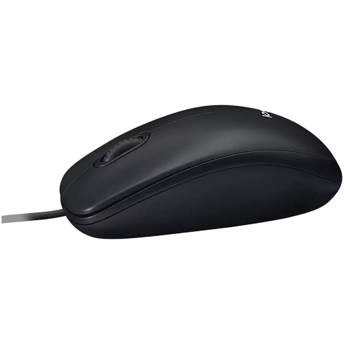 Мышь Logitech B100 Black (черная, оптическая 800dpi, USB, 1.8м) (арт. 910-003357, M/N: M-U0026)