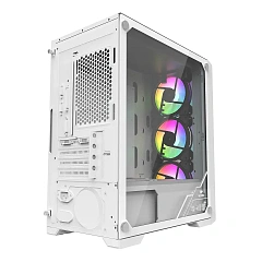 Корпус Wintek Andromeda D531-W TG, Midi Tower, m-ATX, White, 1x2.5"/2x3.5", 3xUSB, RGB