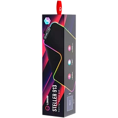 Lorgar Steller 913, Gaming mouse pad, High-speed surface, anti-slip rubber base, RGB backlight, USB connection, Lorgar WP Gameware support, size: 360mm x 300mm x 3mm, weight 0.250kg