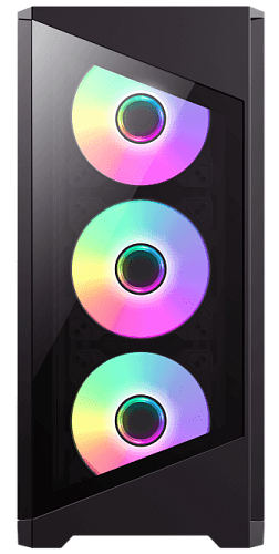 Корпус GameMax Destroyer TGB, Midi Tower, m-ATX, Black, 2x3.5"/3x2.5", 2xUSB2.0, USB3.0