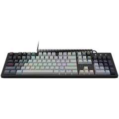 LORGAR Azar 514, Wired mechanical gaming keyboard, RGB backlight, 1680000 colour variations, 18 modes, keys number: 104, 50M clicks, linear dream switches, spring cable up to 3.4m, ABS plastic+metal, magnetic cover, 450*136*39mm, 1.17kg, white, EN+RU layo