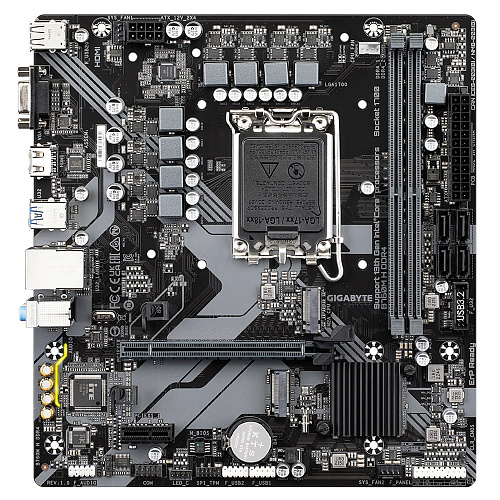 Матплата Gigabyte B760M H DDR4, iB670, S1700, mATX ,2DDR-4, 1xPCI-Ex16, 4SATA, 2xM.2, HDMI,VGA,12USB