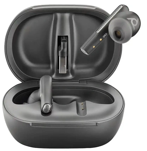 Наушники Poly/Voyager Free 60+ UC WITH TOUCHSCREEN CHARGE CASE, (COMPUTER, MOBILE & 3.5MM)/USB-C/WIRELESS EARBUDS/BLACK