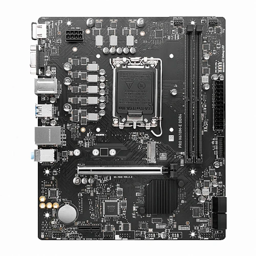 Матплата MSI PRO H610M-E DDR4, iH610, S1700, mATX, 2DDR-4, 1xPCI-Ex16, 4SATA, 1xM.2, VGA, HDMI,12USB