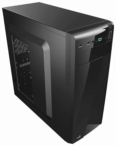 Корпус AeroCool CS-1101 w/500w, Midi Tower, ATX, Black, 1x5.25"/5x3.5"/3x2.5", 2xUSB