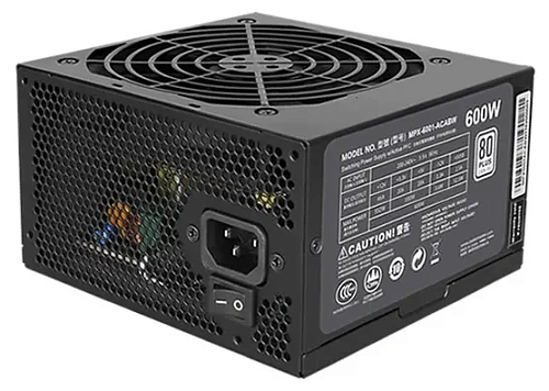 Блок питания CoolerMaster MWE 600 White V2 600W Non Modular, 80 PLUS Standard 230V EU Certified MPE-6001-ACABW-EU