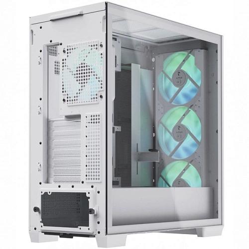 Корпус AeroCool APNX C1, Midi Tower, ATX, White, 3x3.5"/3x2.5", 2xUSB3.0, USB-C