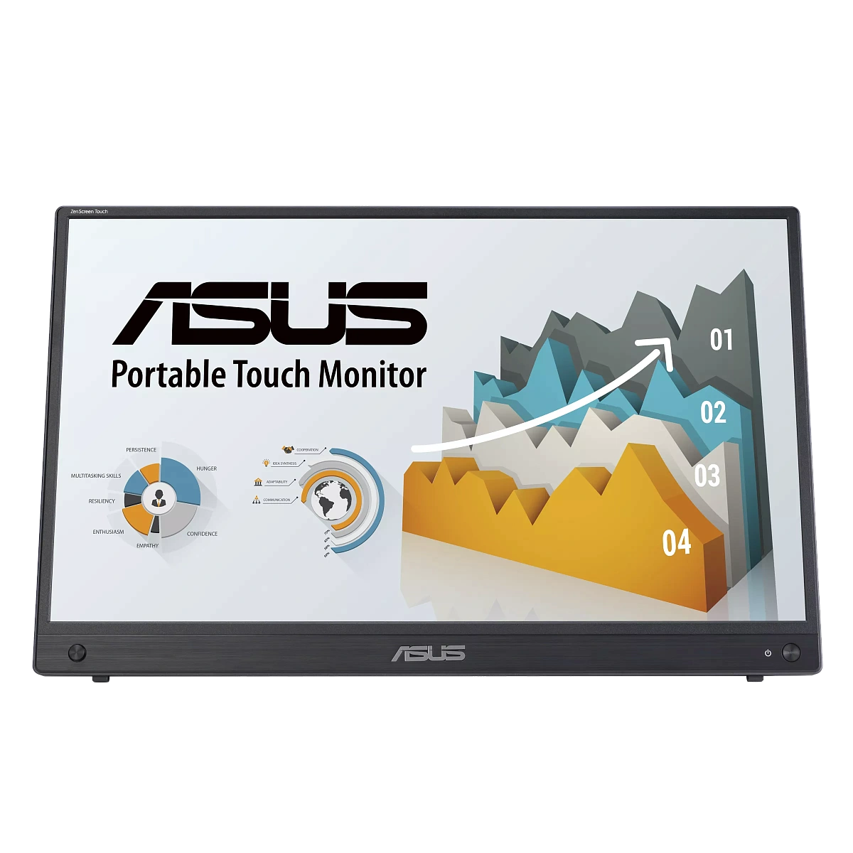 Монитор 15.6" Asus ZenScreen Touch MB16AHT, Black, IPS, 1920x1080@60Hz, 250кд/м2,700:1, 5ms,miniHDMI