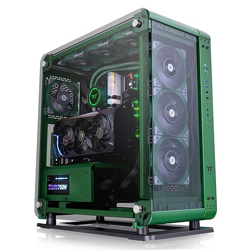 Корпус Thermaltake Core P6 TG Racing Green, Midi Tower, ATX, 4x3.5"/8x2.5", 2xUSB, 2xUSB3.0, USB-C
