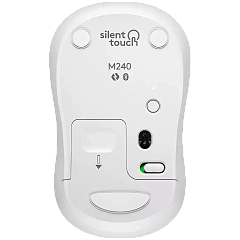 Мышь беспроводная Logitech M240 Silent Off White Bluetooth (белая, оптическая, 400-4000dpi, бесшумная)