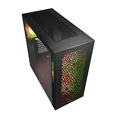 Корпус Sharkoon ELITE SHARK CA300H BE, Midi Tower, E-ATX, Black, 4x3.5"/7x2.5", 2xUSB3.0, USB-C