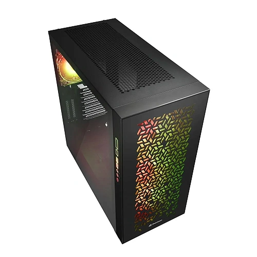 Корпус Sharkoon ELITE SHARK CA300H BE, Midi Tower, E-ATX, Black, 4x3.5"/7x2.5", 2xUSB3.0, USB-C