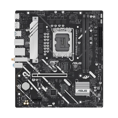 Материнская плата ASUS PRIME H810M-A WIFI, LGA1851 H810 2xDDR5 4xSATA 2xM.2 HDMI DP USB-C mATX