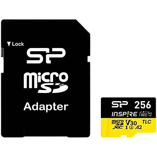 SILICON POWER, TF_SDXC UHS-IU3 A2,256GB,V30,Inspire,DDR200,W/A
