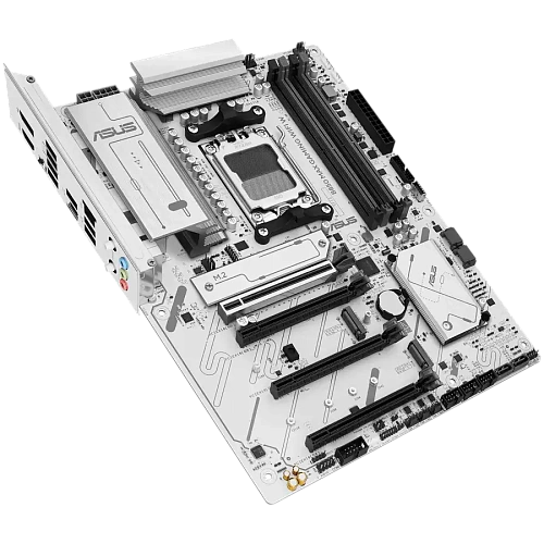 ASUS Main Board Desktop Socket AM5 AMD B850 Chipset 4 xDIMM slots,DDR5 1 x DisplayPort 1 x HDMI port 1 x PCIe 5.0 x16 slot(supports x16 mode) 1 x Wi-Fi module 3 x M.2 4 x SATA ATX Form Factor