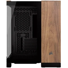 CORSAIR 2500X Micro ATX Dual Chamber PC Case - Black/Walnut Wood