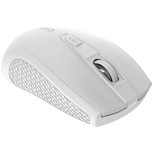 CANYON MW-7, 2.4Ghz wireless mouse, 6 buttons, DPI 800/1200/1600, with 1 AA battery ,size 110*60*37mm,58g,white