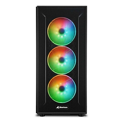 Корпус Sharkoon TG6M RGB, Midi Tower, ATX, Black, 2x3.5"/4x2.5", 2xUSB2.0, 2xUSB3.0