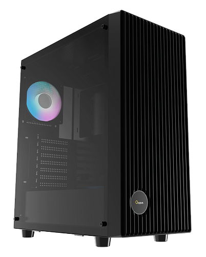 Корпус Ocypus Gamma C70 BK ARGB ATX/mATX/ITX 2xUSB, Черный, Предустановленно 4x120мм ARGB Fans, Gamma-C70-BKG400XX-GL