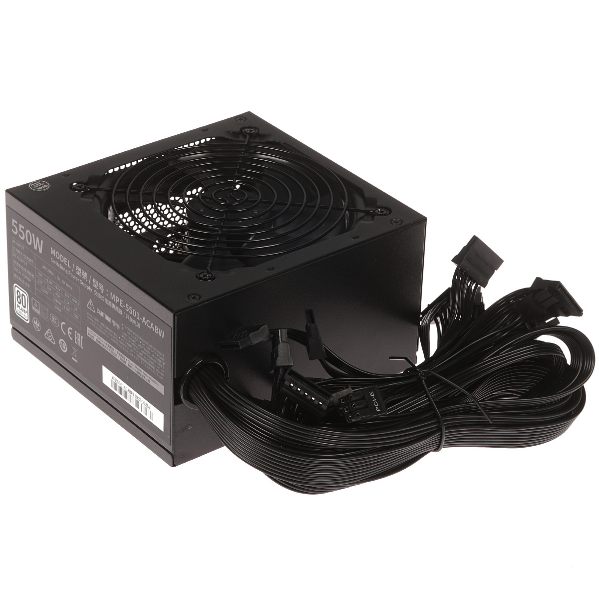 Блок питания CoolerMaster MWE 550 White 230V - V2 550W Non Modular, Active PFC, вент. 12см, 80 PLUS Standard 230V EU Certified, MPE-5501-ACABW-EU
