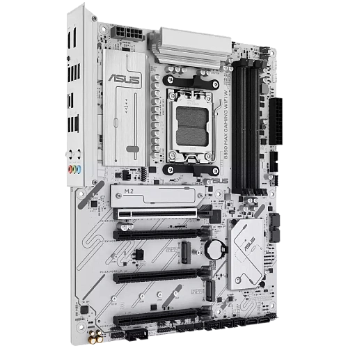 ASUS Main Board Desktop Socket AM5 AMD B850 Chipset 4 xDIMM slots,DDR5 1 x DisplayPort 1 x HDMI port 1 x PCIe 5.0 x16 slot(supports x16 mode) 1 x Wi-Fi module 3 x M.2 4 x SATA ATX Form Factor