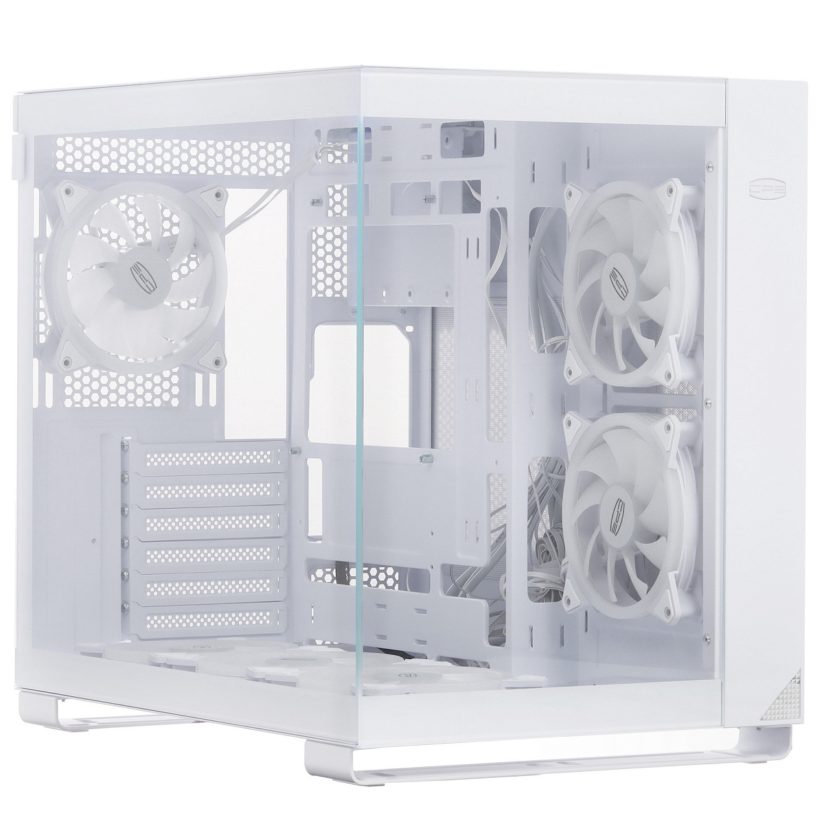 Корпус PCCooler C3T500 ARGB WH ATX/MATX/ITX USB3.1 Gen 2 Type-C, USB3.0, USB2.0, 6xFAN ARGB included (1x сзади, 2x сбоку, 3x снизу ), White