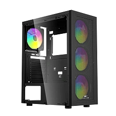 Корпус Wintek Magic L204-B-M TG, Midi Tower, ATX, Black,  2x3.5"/1x2.5", USB, USB3.0
