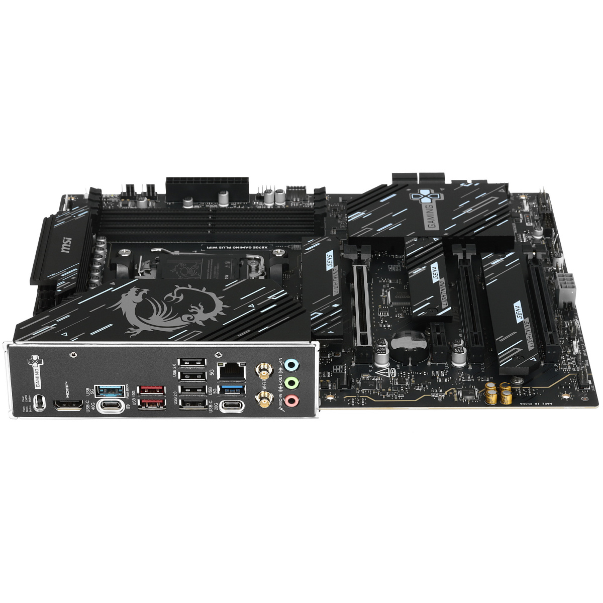 Матплата MSI X870E Gaming Plus WiFi, AM5, ATX, 4DDR-5, 3хPCI-Ex16, 4SATA, 3xM.2, HDMI, 2xUSB-C,11USB