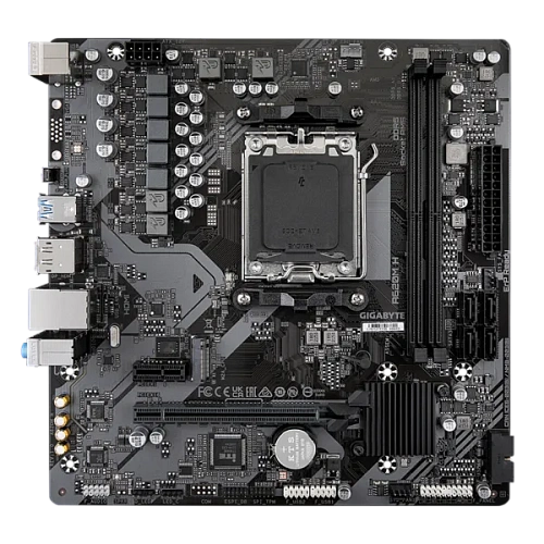 Матплата Gigabyte A620M H, AM5, mATX, 2DDR-5, 1xPCI-Ex16, 4SATA, 1xM.2, HDMI, DP, 12USB