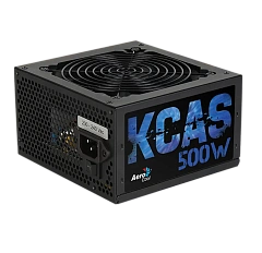 БП ATX 500W AeroCool KCAS PLUS 500W, Bronze, 20+4/20+4+8/24+4/24+8, 12cm, 2х6+2p PCI-E