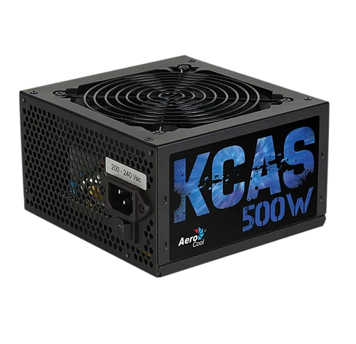 БП ATX 500W AeroCool KCAS PLUS 500W, Bronze, 20+4/20+4+8/24+4/24+8, 12cm, 2х6+2p PCI-E
