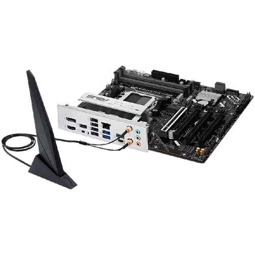 ASUS Main Board Desktop AMD Socket AM5 AMD B850 Chipset 4 x DIMM slots, max. 256GB 1 x DisplayPort 1 x HDMI port 1 x Wi-Fi module 3 x M.2 slots 4 x SATA ATX Form Factor