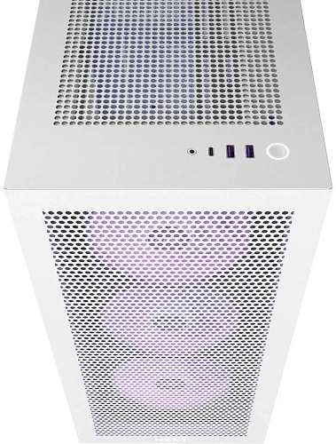 Корпус NZXT H7 Flow RGB, Midi Tower, E-ATX, ATX, White, 2x3.5"/4х2.5", 2xUSB3.0, USB-C