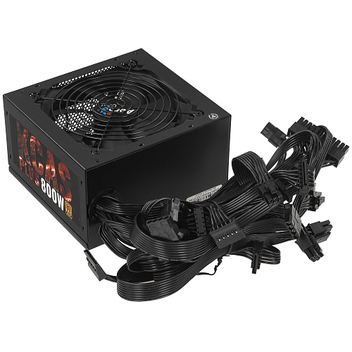 БП ATX 800W AeroCool KCAS PLUS-800W, 12sm fan,20+4/24+4/24+8pin,7SATA,4x6p/4x2p PCI-E,ATX